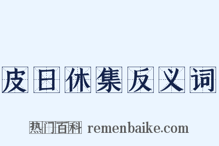 皮日休集反义词是什么意思的图片